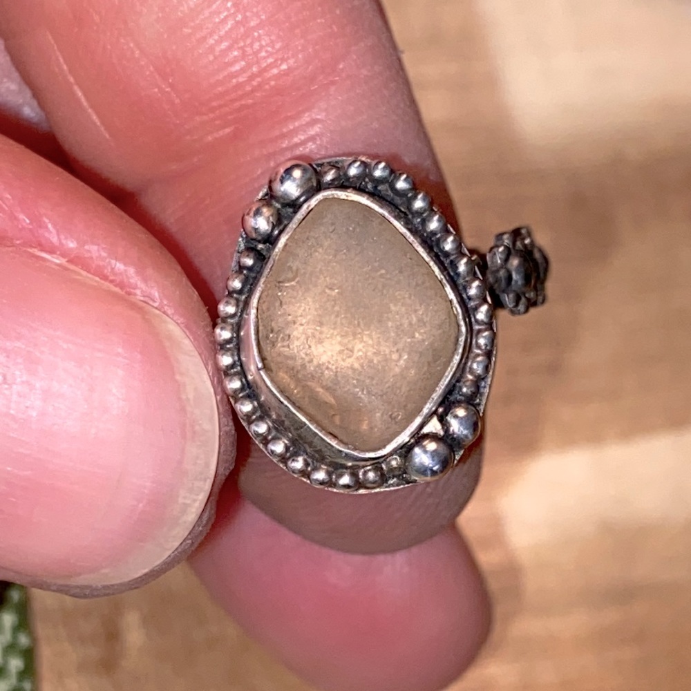 Peach Sea-glass Ring